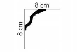 Listwa sufitowa MDB102 wysokość 8cm MARDOM DECOR