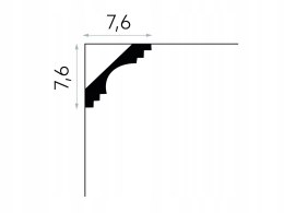 Listwa sufitowa MDB152 wysokość 7.6cm MARDOM DECOR