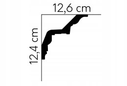 Listwa sufitowa MDB169 wysokość H-12.4cm MARDOM DECOR