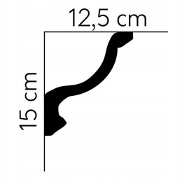 Listwa sufitowa ProFoam MDB154 Mardom wysokość 15cm