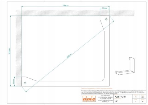Listwa sufitowa profil maskujący NMC L2 LED 20x25cm GZYMS ARSTYL 2m