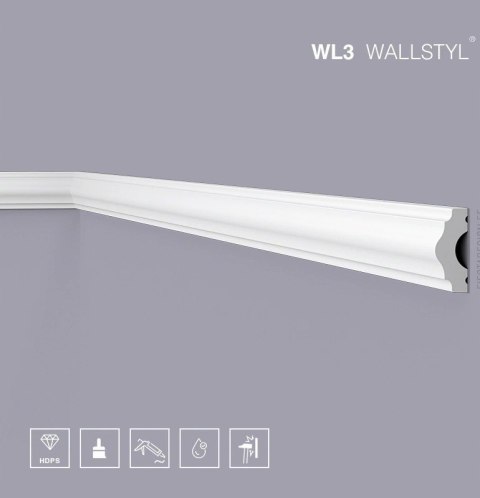 NMC WL3 listwa ścienna wysokość 3.8cm naścienna Wallstyl Noel&Marquet
