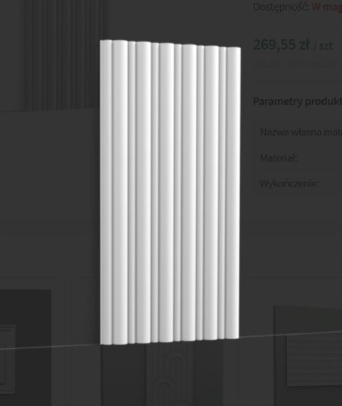 Panel ścienny 3D ryflowany WX211-2600 Orac Decor Flute dekoracyjny 260cm