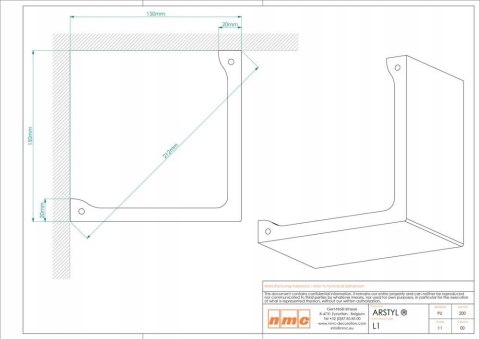 Profil maskujący listwa oświetleniowa NMC L1 LED 15x15cm ARSTYL