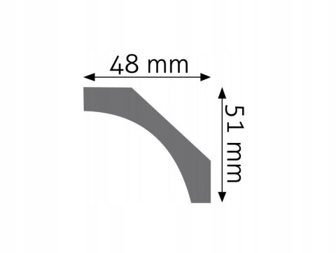 LGG-28 Creativa listwa przysufitowa mała wysokość 5.1cm gzyms długość 2.4m