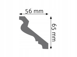 Listwa sufitowa LGG-27 H-6.5cm CREATIVA SZTUKATERIA gzymsowa