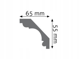 Listwa sufitowa LGZ-02 H-5.5cm CREATIVA sztukateria gzymsowa