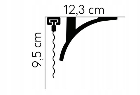 Listwa karniszowa oświetleniowa PolyForce QL011 sufitowa
