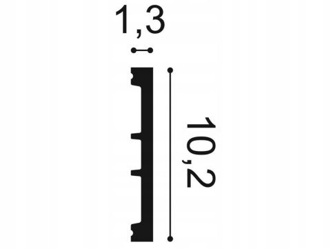 Listwa przypodłogowa DX163-2300 Orac Decor długość 230cm H-10.2cm