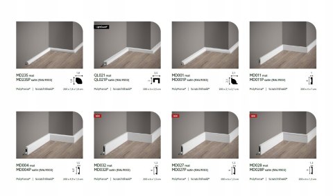Listwa przypodłogowa QL021 MARDOM DECOR 2.5cm ścienna cokół