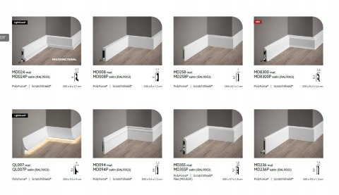 Listwa przypodłogowa QL021 MARDOM DECOR 2.5cm ścienna cokół