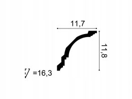 Listwa przysufitowa CX107 Orac Decor 11.8cm sztukateria dekor gzyms ozdobna