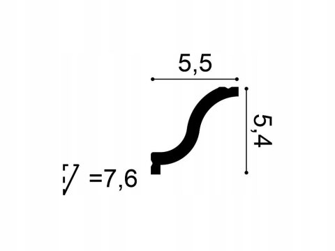 Listwa przysufitowa CX108 Orac Decor 5.4cm mała sztukateria dekor gzyms