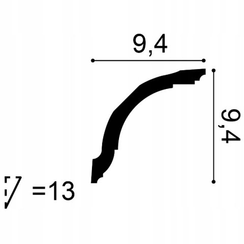 Listwa przysufitowa CX127 Orac Decor wysokość 9.4cm sztukateria dekor gzyms