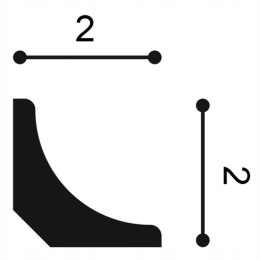Listwa przysufitowa CX133 Orac Decor wysokość 2cm sztukateria gzyms