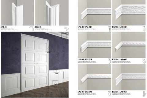 Listwa ścienna LPC-05 CREATIVA 73x23x2440mm Poliuretan