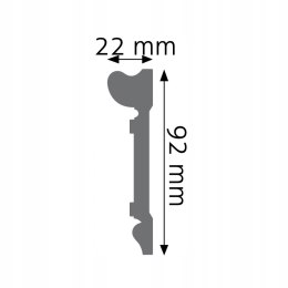 Listwa ścienna LPC-21 CREATIVA 92x22x2440mm Poliuretan