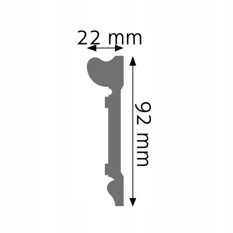 Listwa ścienna LPC-21 CREATIVA 92x22x2440mm Poliuretan
