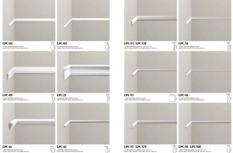 Listwa ścienna LPC-21 CREATIVA 92x22x2440mm Poliuretan