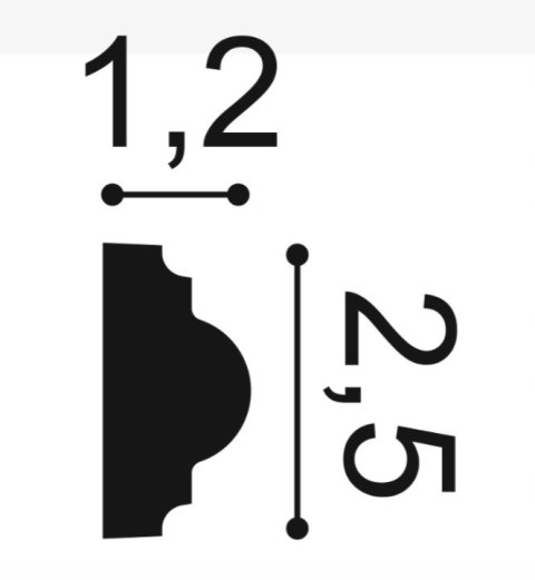 Listwa ścienna Orac Decor PX103 2.5cm ozdobna ramka dekoracyjna Bestseller