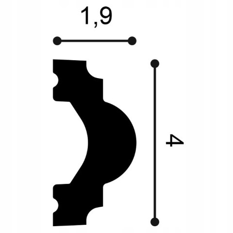 Listwa ścienna PX120 Orac Decor wysokość 4cm dekoracyjna do ramki