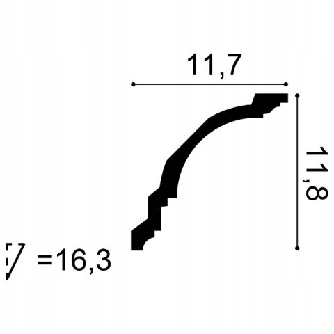 Listwa sufitowa CX106 dekoracyjna wysokość 11.8cm Orac Decor