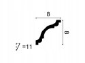 Listwa sufitowa CX123 Orac Decor wysokość 8cm sztukateria gzyms