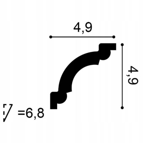 Listwa sufitowa CX124 Orac Decor wysokość 4.9cm sztukateria dekor gzyms
