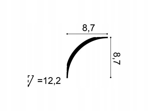 Listwa sufitowa CX126 Orac Decor wysokość 8.7cm sztukateria gzyms