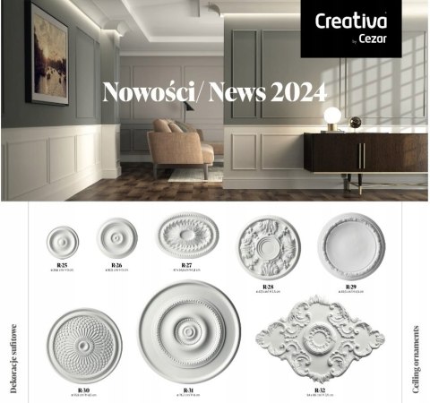 Rozeta dekoracyjna R-31 CREATIVA średnica Ø 76.2 cm SZTUKATERIA