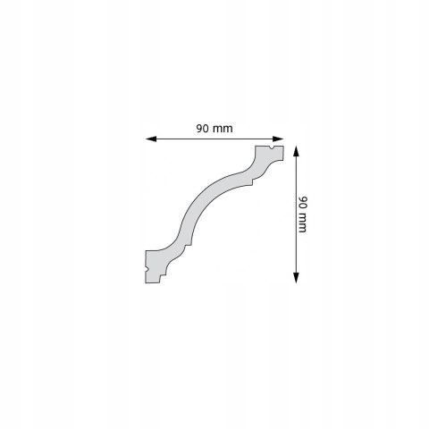 Listwa gzymsowa sufitowa LGG-47 CREATIVA wysokość 9cm