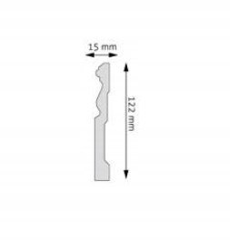 Listwa przypodłogowa LPC-09M Creativa kolor biały RAL9003 12.2x15x2440mm
