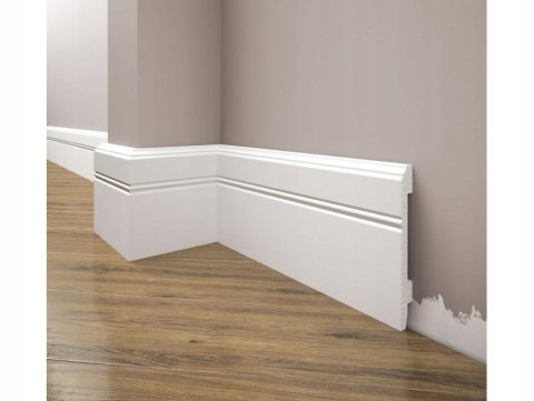 Listwa przypodłogowa LPC-18M CREATIVA BIAŁA MALOWANA 108x12.4x2440mm