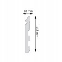Listwa przypodłogowa LPC-24M wysokość 13.8cm kolor biały