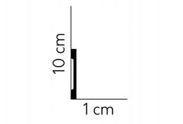 Listwa przypodłogowa MD013P kolor biała satyna RAL9003 10cm Mardom Decor