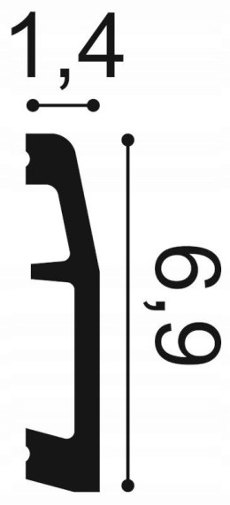 Listwa przypodłogowa SX125 ORAC DECOR 200cm H-6.9cm COKÓŁ