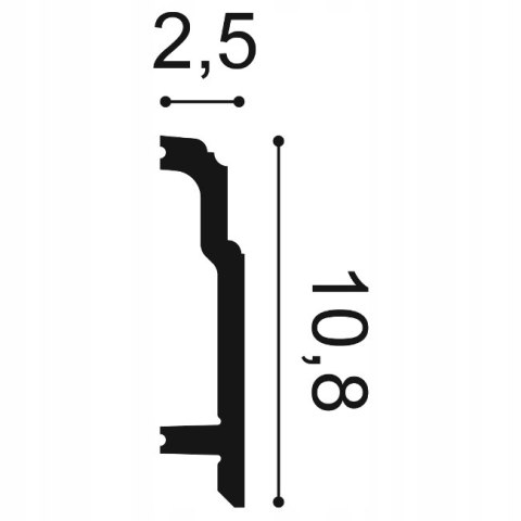 Listwa przypodłogowa SX155 ORAC DECOR H-10.8cm BESTSELLER