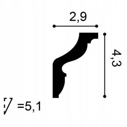 Listwa przysufitowa Orac Decor CX148 wysokość 4.3cm