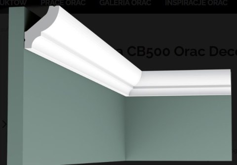 Listwa sufitowa CB500N - 15 sztuk ORAC DECOR wysokość 2.5cm STYROPIAN