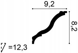 Listwa sufitowa CB503N - 10 sztuk Orac Decor wysokość 8.2cm - STYROPIAN