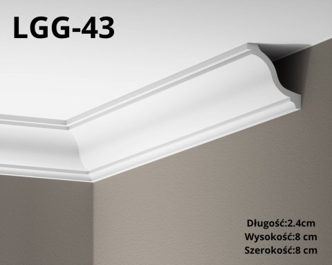 Listwa sufitowa LGG-43 CREATIVA wysokość 8.0cm
