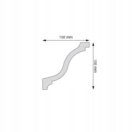 Listwa sufitowa LGG-52 CREATIVA wysokość 10cm