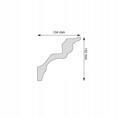 Listwa sufitowa LGG-53 CREATIVA 10.2cm gzymsowa