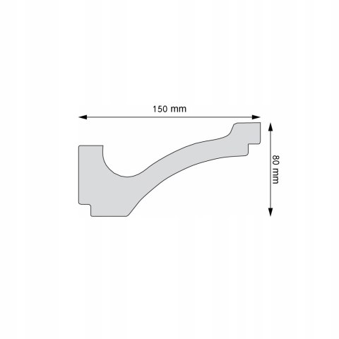 Listwa sufitowa LGG-55 CREATIVA 8cm gzyms DŁUGOŚĆ 2.4m