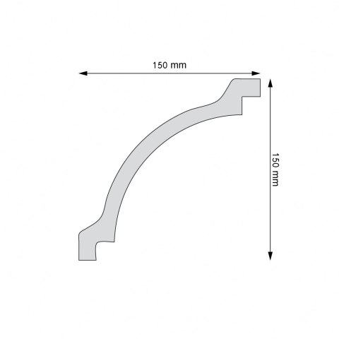 Listwa sufitowa LGG-57 CREATIVA wysokość 15cm