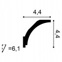 Listwa sufitowa Orac Decor CX109 dekoracyjna sztukateryjna 4.4cm mała gzyms