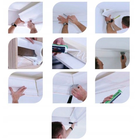 Listwa sufitowa oświetleniowa karniszowa PolyForce MD137 Mardom Decor