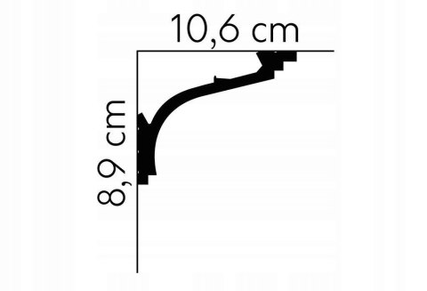 MD110 Mardom Decor listwa przysufitowa karniszowa wysokość 8.9cm gzyms