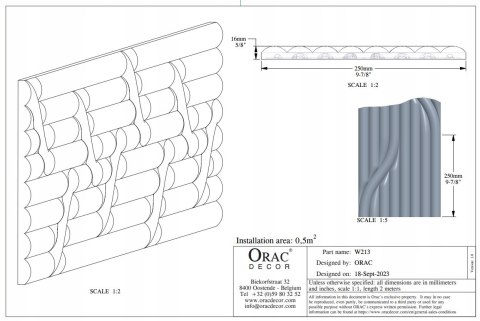 Panel 3d ORAC DECOR W213 HILL TRACE długość 200cm